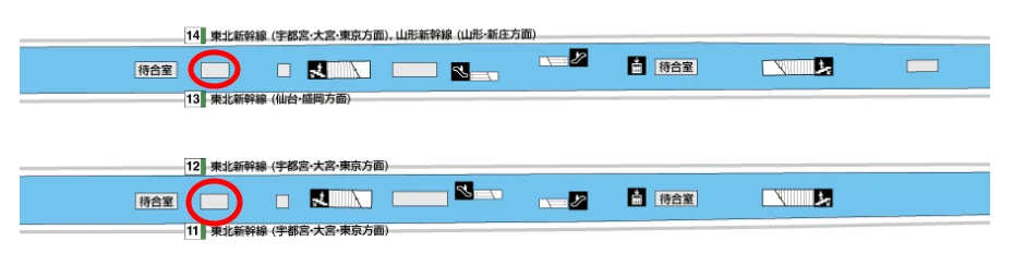 福島駅構内の地図