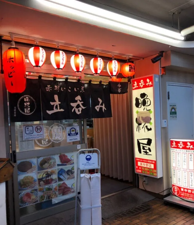 立呑み晩杯屋　東中野店の外観