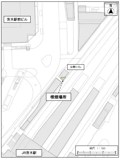 JR茨木駅西口指定喫煙所