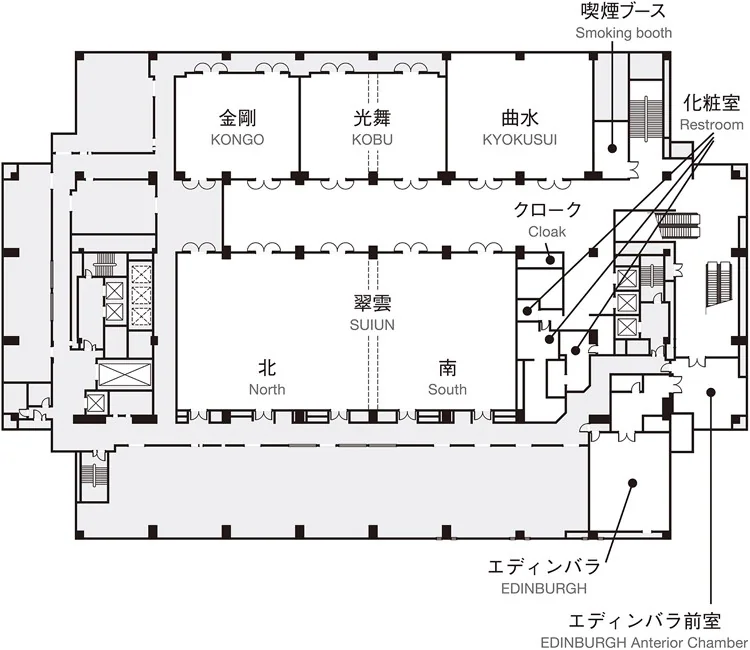 ホテルオークラ京都のフロアガイ_3階